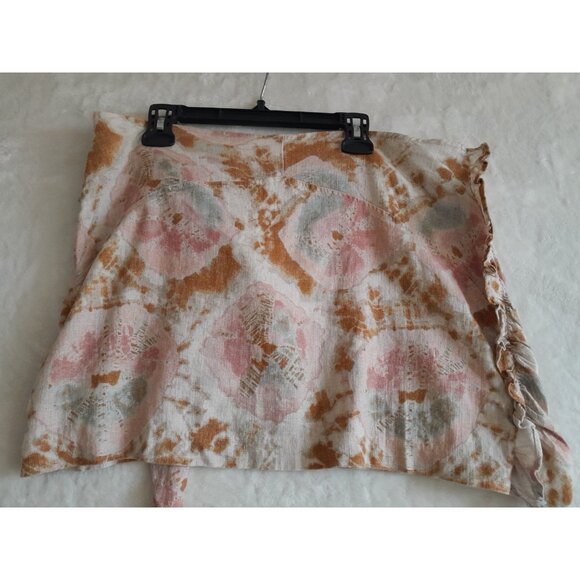 New Free People Size 4 Boho Sweet As Beach Linen Blend Casual Summer Mini Skirt - Picture 7 of 12